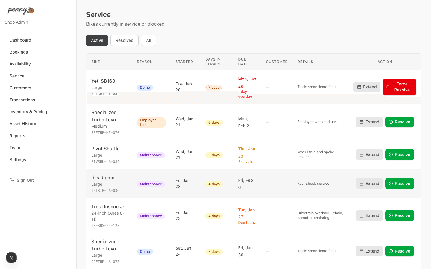 Track Maintenance & Service